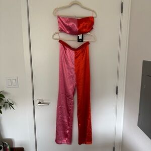 FashionNova Satin Two Piece Set